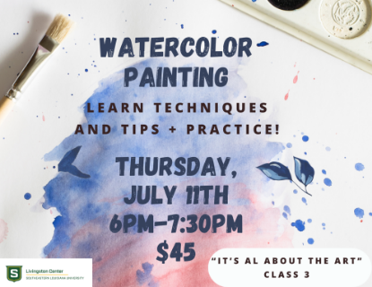 Picture of It's All About The Art Class 3: Watercolor Techniques & Tips (Jul 11th)