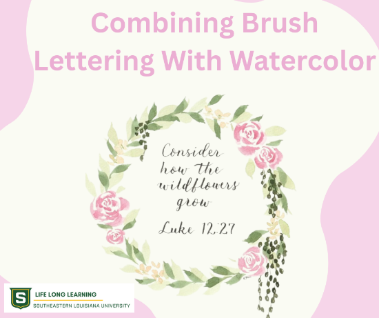 Picture of 2026 Combining Brush Lettering With Watercolor Painting (Wednesday, Mar. 11th, Friday, Mar. 13th 9:30am-11:30am)