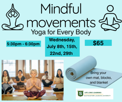 Picture of 2026 Walker: Mindful Movements, Yoga For Every Body (Wednesday, Jul. 8, 15, 22, 29) 5:30pm - 6:30pm
