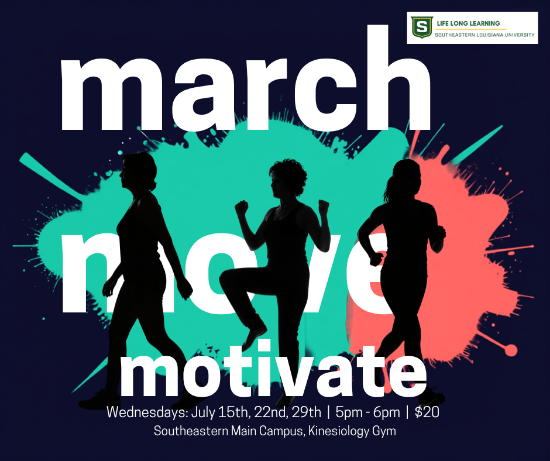 Picture of 2027 HAMMOND CAMPUS: March, Move Motivate (Wednesday, July 15, 22,  29, 2026) 5:00pm - 6:00pm
