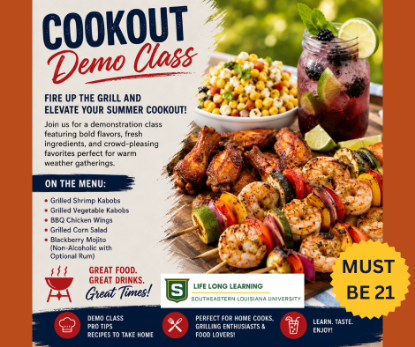 Picture of 2027 HAMMOND: Summer Cookout Basics (Monday, Aug. 17th) 6:00pm - 8:00pm