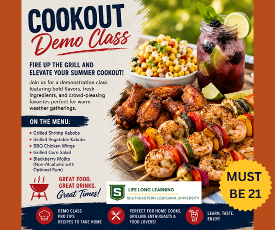 Picture of 2027 HAMMOND: Summer Cookout Basics (Monday, Aug. 17th) 6:00pm - 8:00pm