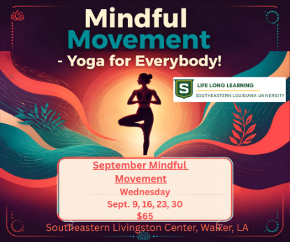 Picture of 2027 WALKER: September Mindful Movement: Yoga for Everybody (Wednesday, Sept. 9, 16, 23, 30) 5:30pm -6:30pm
