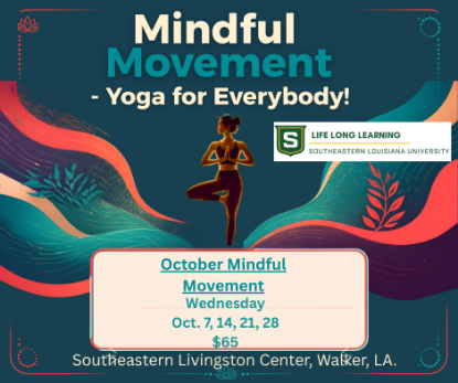Picture of 2027 WALKER: October Mindful Movement Yoga for Everybody (Wednesday, Oct. 7, 14, 21, 28) 5:30 - 6:30pm