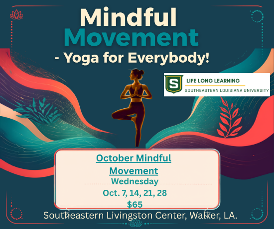 Picture of 2027 WALKER: October Mindful Movement Yoga for Everybody (Wednesday, Oct. 7, 14, 21, 28) 5:30 - 6:30pm