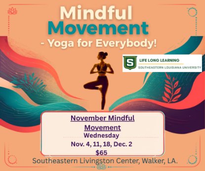 Picture of 2027 WALKER: November Mindful Movement: Yoga for Everybody (Wednesday, Nov. 4, 11, 18, Dec. 2
