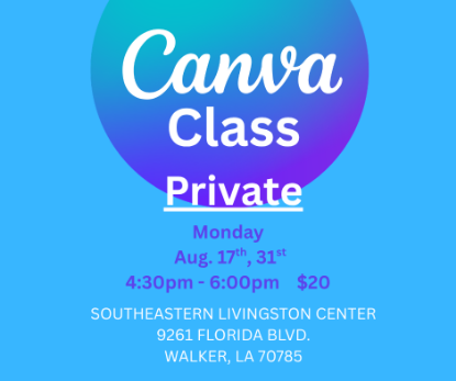Picture of 2027 WALKER: Canva Class PRIVATE (Monday, Sept. 17th, 31st) 4:30pm - 6:00pm