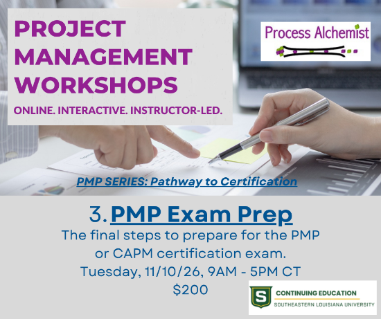 Picture of PMP/CAPM Exam Prep (Tuesday, Nov. 10th) 9:00am - 5:00pm -100% ONLINE SYNCHRONOUS DELIVERED VIA ZOOM 
