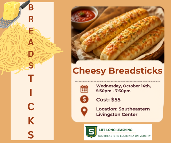 Picture of 2027 WALKER: Cheesy Breadsticks (Wednesday, Oct. 14th) 5:3pm - 7:30pm