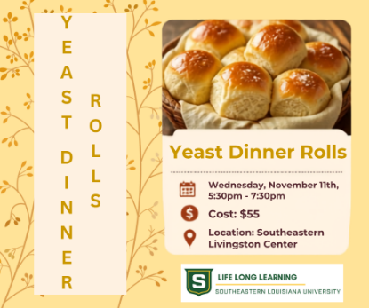 Picture of 2027 WALKER: Yeast Dinner Rolls (Wednesday, Nov. 11th) 5:30pm - 7:30pm